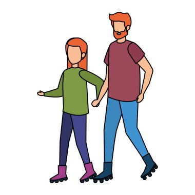 Çift avatar karakter simgeler