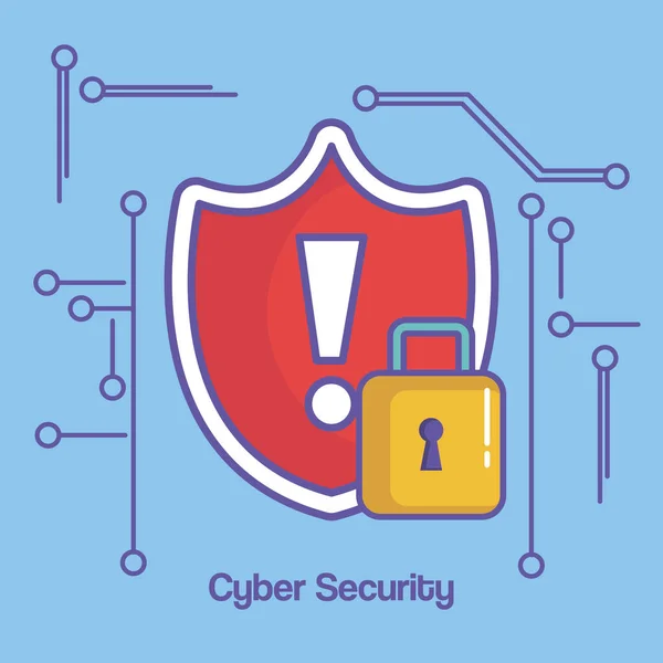 Кібер безпеки дизайн — стоковий вектор