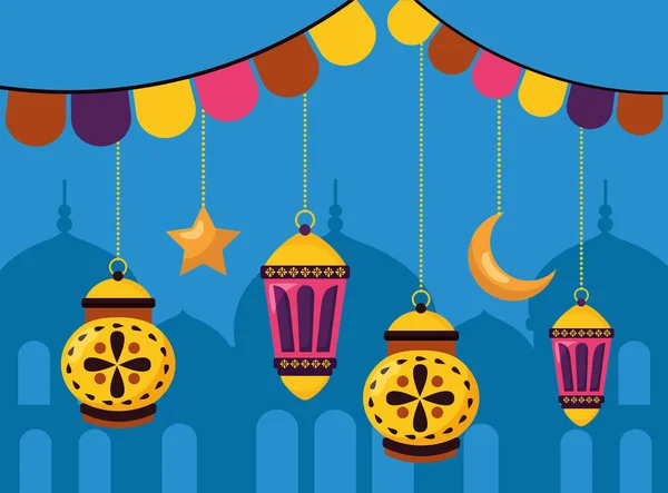 Célébration eid moubarak — Image vectorielle