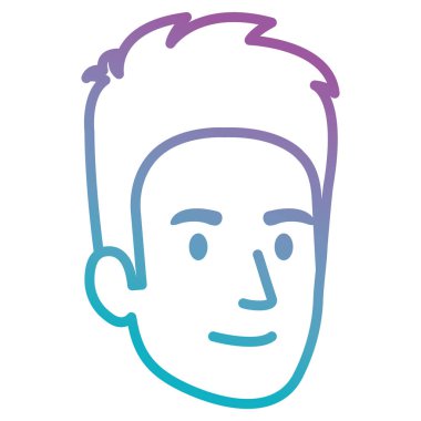 genç adam baş avatar karakter