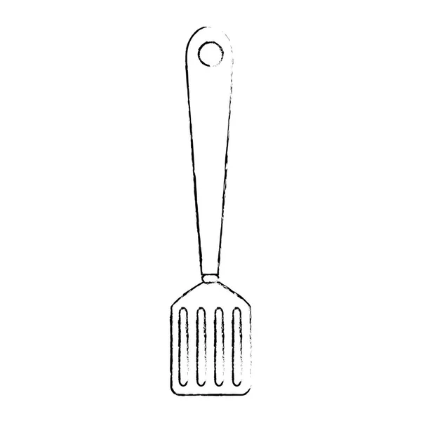 Kitchen spatula isolated icon — Stock Vector