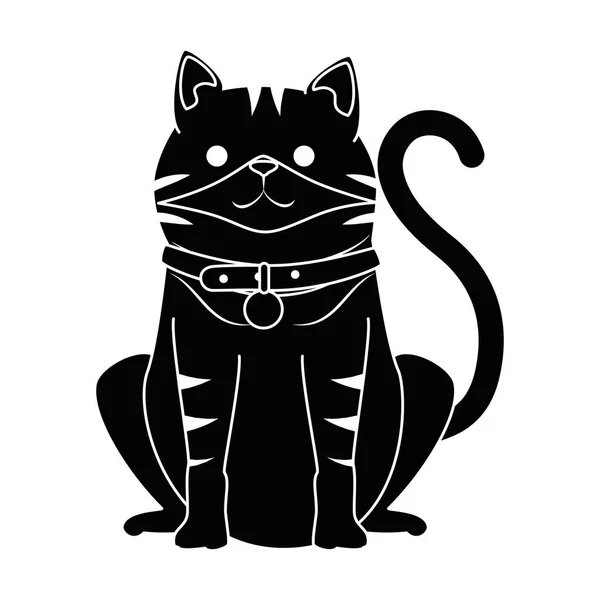 Carino gatto mascotte personaggio — Vettoriale Stock