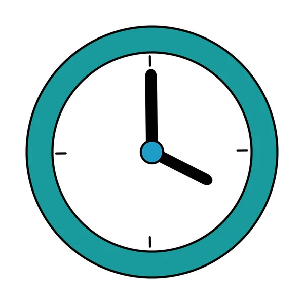 Time klok geïsoleerde pictogram — Stockvector