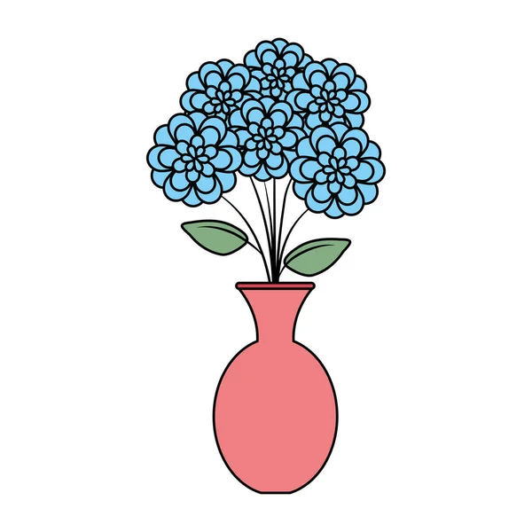 Blumenschmuck in klassischer Vase — Stockvektor