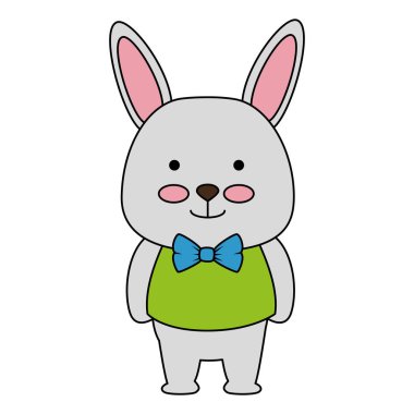 sevimli tavşan karakter simgesi