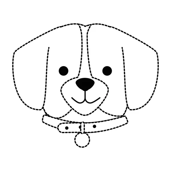 Bonito cão raça cabeça personagem — Vetor de Stock