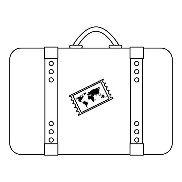 Koffer reizen geïsoleerde pictogram — Stockvector
