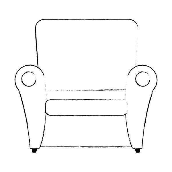 Comfortable sofa isolated icon — Stock Vector