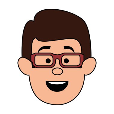 genç adam baş avatar karakter