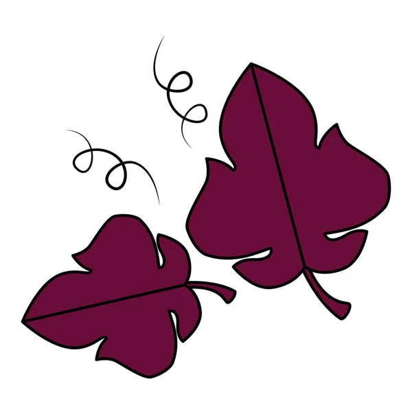 Folhas de uva ícone isolado — Vetor de Stock