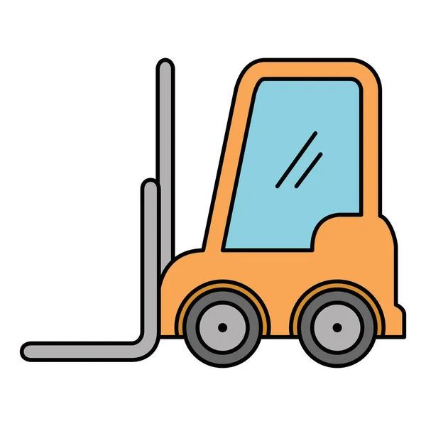 Forklift vehicle isolated icon — Stock Vector