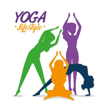 Kadınlar yoga yapar gevşeme pozu