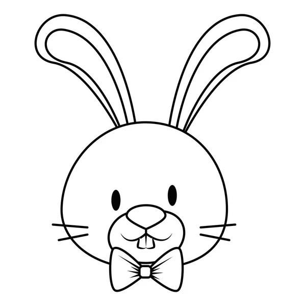 Lindo y adorable personaje de conejo — Vector de stock