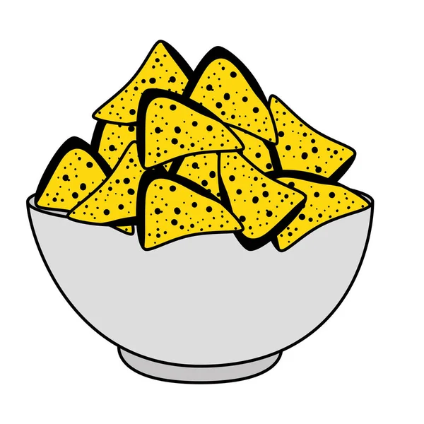 Délicieux nachos nourriture mexicaine — Image vectorielle