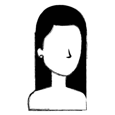 güzel ve genç kadın gömleksiz karakter