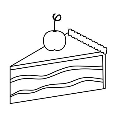 kiraz ile tatlı ve lezzetli kek porsiyon