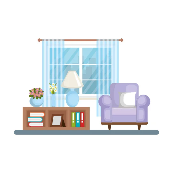 Living room house place — Stock Vector