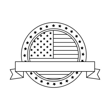 kurdele ile Amerika Birleşik Devletleri dairesel amblemi