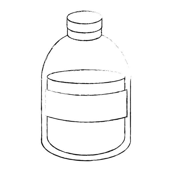 Garrafa de plástico com produto líquido —  Vetores de Stock