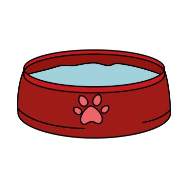 çanak evde beslenen hayvan izole simgesi