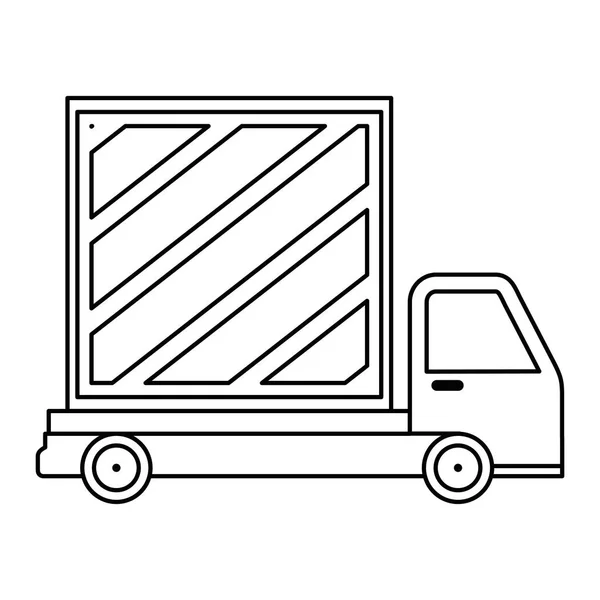 送货服务卡车隔离图标 — 图库矢量图片