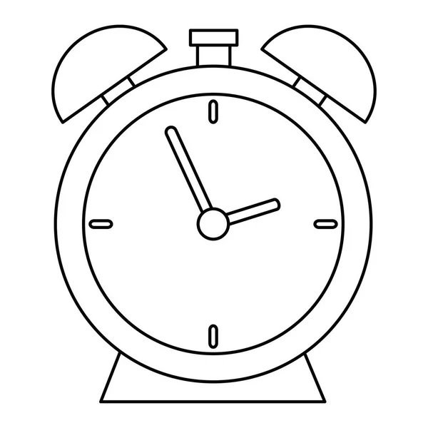 Reloj de tiempo de alarma icono aislado — Vector de stock