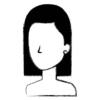 güzel ve genç kadın gömleksiz karakter