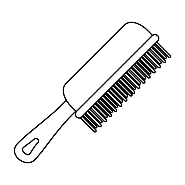 Handle cleaning brush isolated icon — Stock Vector