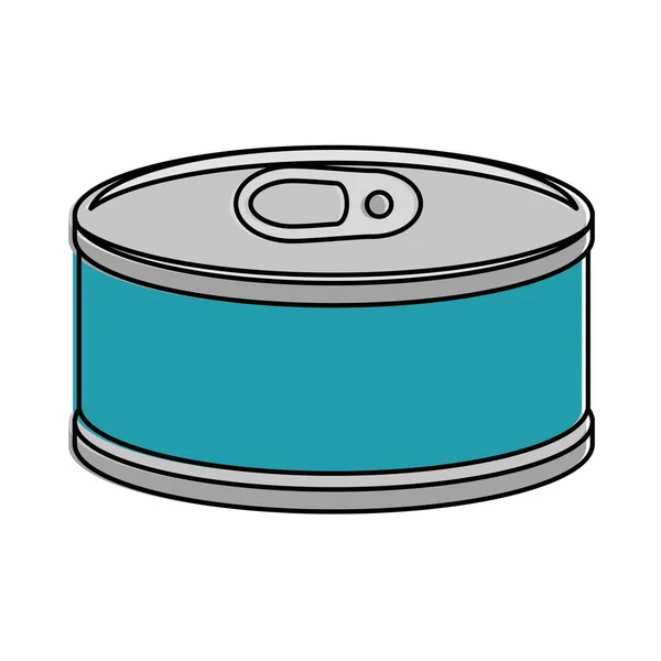 Tuna can isolated icon — Stock Vector