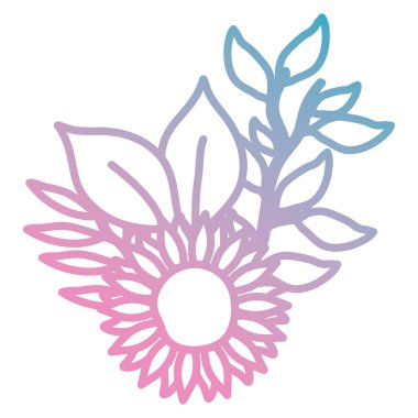 çiçek ve yapraklar dekoratif simge