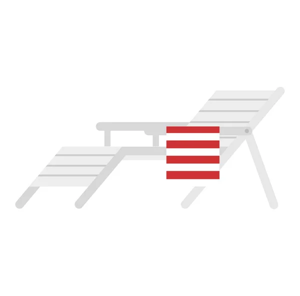 Ahşap plaj sandalyesi simgesi — Stok Vektör