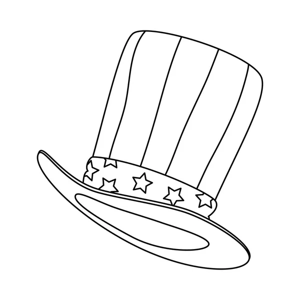 Sombrero con los estados unidos de bandera de América — Vector de stock