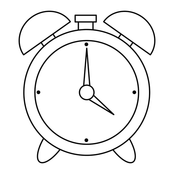 Alarm tijd klok geïsoleerde pictogram — Stockvector