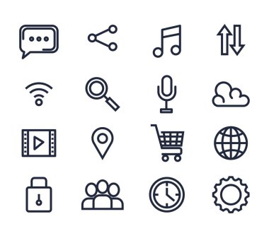 sosyal medya uygulaması dijital teknoloji seti