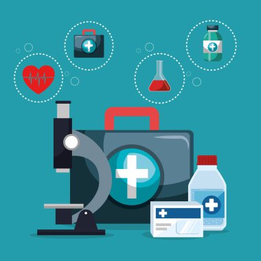 tıbbi hizmet Icons set