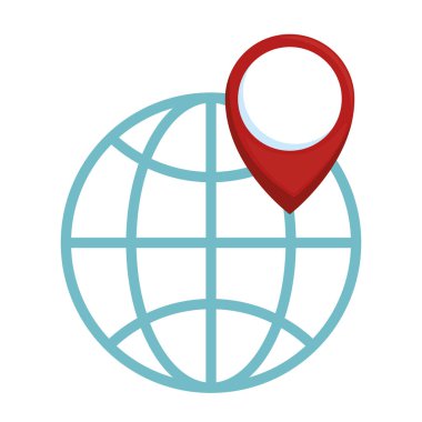 pin işaretçisi ile küre gezegen