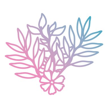 çiçek ve yapraklar dekoratif simge