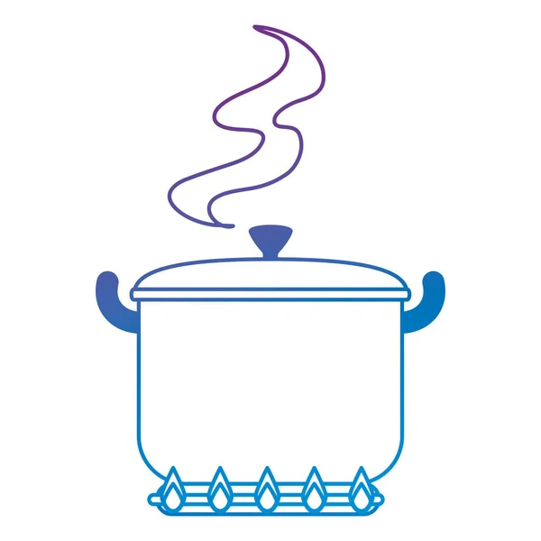 Кухня горшок приготовления пищи в духовке — стоковый вектор