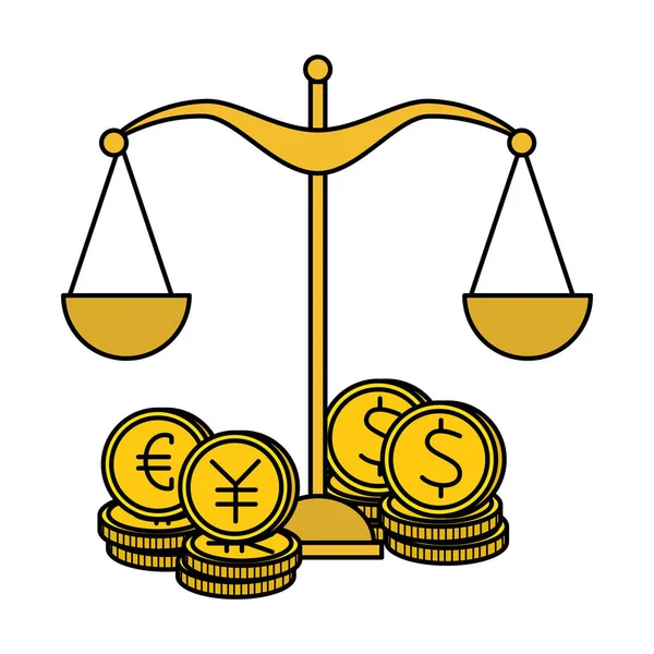 Scale balance equality icon — Stock Vector