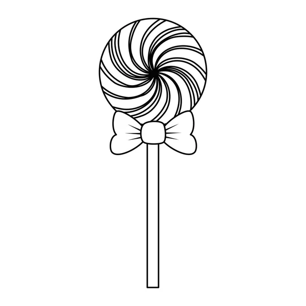 Sweet lollipop isolated icon — Stock Vector