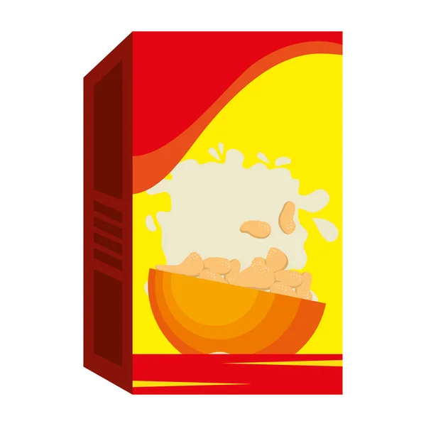 Cereal box packing icon — Stock Vector