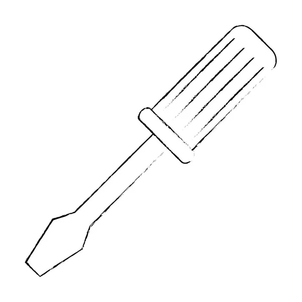 Geïsoleerde gereedschappictogram schroevendraaier — Stockvector