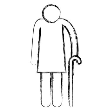 Büyükanne siluetleri avatarlar karakter