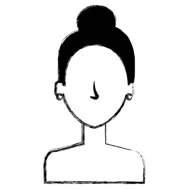 güzel ve genç kadın gömleksiz karakter