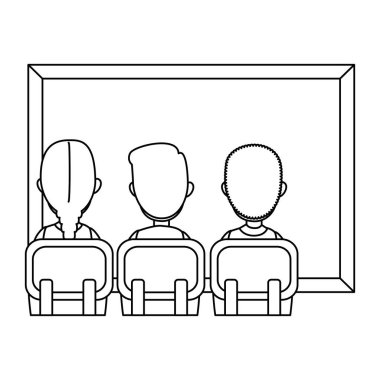 tebeşir tahtası ile öğrenci sınıfı