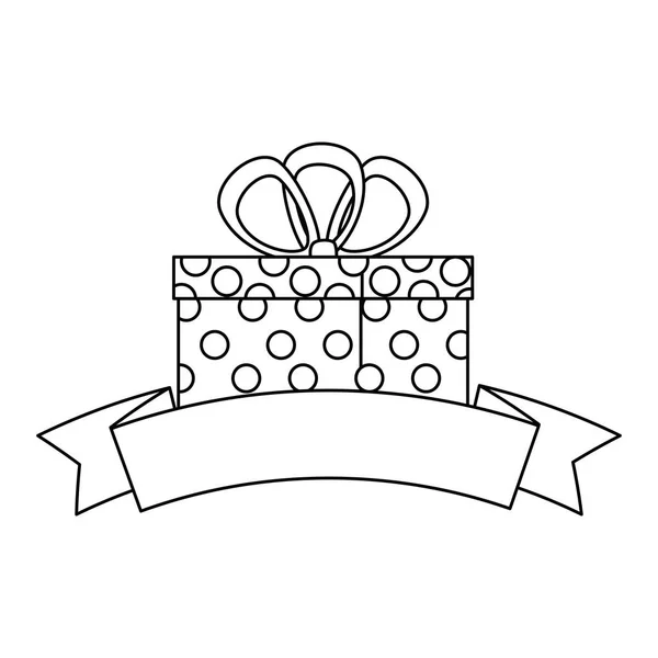 Regalo caja regalo con cinta — Vector de stock