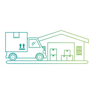 teslimat servis aracı ile ambar