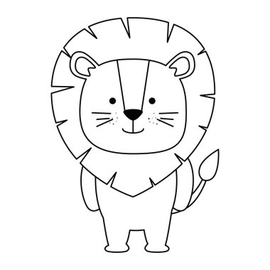 sevimli aslan karakter simgesi