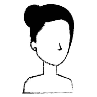 güzel ve genç kadın gömleksiz karakter