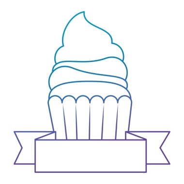 kurdele ile tatlı cupcake pasta